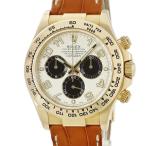 【3年保証】 ロレックス コスモグラフ デイトナ 116518 G番 K18YG無垢 アイボリー 黒目 赤 パンダ 自動巻き メンズ 腕時計