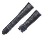 【3年保証】 パテックフィリップ 純正 替え クロコ バンド ベルト ストラップ 21ｍｍ ネイビー 紺 メンズ 腕時計