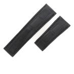 ロレックス デイトナ用 クロコバンド 純正 クロコ ベルト ストラップ 20ｍｍ ブラック 黒 メンズ 腕時計