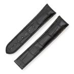 オメガ 新品同様 純正 ベルト ストラップ バンド クロコ 20mm ブラック 黒 メンズ 腕時計