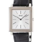 【3年保証】 ピアジェ アルティプラノ メカニカル スクエア P10463 K18WG無垢 シルバー バー 極薄 手巻き メンズ 腕時計