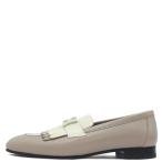 エルメス ローファー モカシン ロワイヤル カーフ ベージュ #36 ベージュ金具 H金具  H241072Z 中古