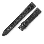 ピアジェ 純正 替え クロコ ベルト バンド ストラップ 14ｍｍ 艶 ブラック 黒 レディース 腕時計