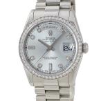 【3年保証】 ロレックス デイデイト 36 118346A K番 Pt950無垢 純正ダイヤ アイスブルー プレジデントブレス 自動巻き メンズ 腕時計