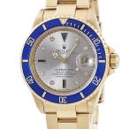 【3年保証】 ロレックス サブマリーナ デイト 16618SG L番 K18YG無垢 純正ダイヤ サファイア グレー ブルー 自動巻き メンズ 腕時計