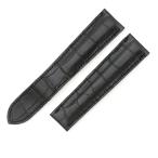 カルティエ 純正 替え クロコ バンド ベルト ストラップ Dバックル用 21ｍｍ ブラック 黒 メンズ 腕時計