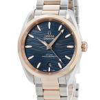 【3年保証】 オメガ シーマスター アクアテラ 220.20.38.20.03.001 K18セドナゴールド×SS コンビ 波模様 青 自動巻き レディース 腕時計