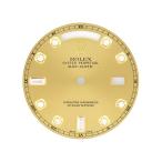 ロレックス デイデイト 純正ダイアル (118238/18038/18238)用 K18YG 三針 石付き 文字盤 純正ダイヤ シャンパンゴールド メンズ 腕時計