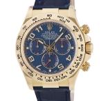 【3年保証】 ロレックス コスモグラフ デイトナ 116518 V番 K18YG無垢 ブルー レッド アラビア 自動巻き メンズ 腕時計