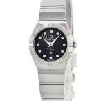 【3年保証】 オメガ コンステレーション ブラッシュ 123.10.24.60.51.001 純正ダイヤ ブラック クオーツ レディース 腕時計