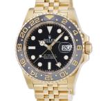 【3年保証】 ロレックス GMTマスター2 126718GRNR 新品同様 ランダム番 K18YG無垢 ブラック ベンツ針 5連 自動巻き メンズ 腕時計