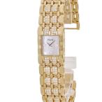 【3年保証】 ピアジェ 15301K617 K18YG無垢 純正ダイヤ シェル ヴィンテージ スクエア クオーツ レディース 腕時計