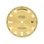 ロレックス デイデイト 純正ダイアル (118238A)用 K18YG 三針/石/曜日/日付ディスク付き 文字盤 純正ダイヤ シャンパン メンズ 腕時計