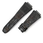 リシャール・ミル RM-11用 純正 替え ベルト バンド ストラップ 28mm シャイニー 黒 ブラック メンズ 腕時計