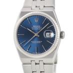 【3年保証】 ロレックス デイトジャスト オイスター クォーツ 17014 メーカーOH済 66番 K18WG×SS コンビ 青 クオーツ メンズ 腕時計