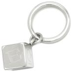 カルティエ キーホルダー デコールダイス ロゴキューブ キーリング メタル シルバー バッグチャーム アクセサリー   中古