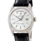 【3年保証】 ロレックス デイデイト 36 1803/9 OH済 22番代 K18WG無垢 シルバー 自動巻き メンズ 腕時計