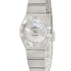 【3年保証】 オメガ コンステレーション ブラッシュクォーツ 24MM 123.10.24.60.55.001 純正ダイヤ シェル クオーツ レディース 腕時計