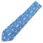  Hermes галстук способ машина рисунок 8.5cm шелк синий blue белый .