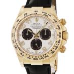 【3年保証】 ロレックス コスモグラフ デイトナ 116518 G番 K18YG無垢 アイボリー 黒目 赤 パンダ 自動巻き メンズ 腕時計