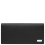 ダンヒル 長財布 ハーネス ロングウォレット レザー ブラック 二つ折り財布 黒  DU23R2515GN001R 中古