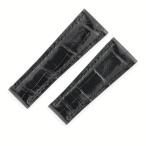 ロレックス 純正 デイトナ用 クロコバンド 替え ベルト ブレスレット 予備 交換 正規品 スペア 20ｍｍ ブラック 黒 メンズ 腕時計
