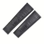 ロレックス デイトナ用 クロコバンド 純正 替え ベルト ブレスレット 予備 交換 正規品 スペア 20ｍｍ ブラック 黒 メンズ 腕時計