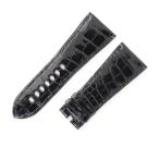 カルティエ 純正 ディヴァン用 クロコバンド 新品同様 替え ベルト ストラップ 本革 アリゲーター 29ｍｍ ブラック 黒 メンズ 腕時計