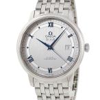 【3年保証】 オメガ デ ヴィル プレステージ 424.10.40.20.02.001 シルバー デイト ローマン ラウンド 39.5mm 自動巻き メンズ 腕時計