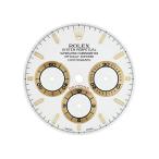 ロレックス 純正 ダイアル デイトナ用 16528 16523 文字盤 白×ゴールド クロノグラフ 部品 替え 交換 美品 トリチウム 28mm メンズ 腕時計