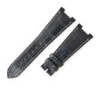 パテックフィリップ 純正 ノーチラス用 クロコベルト 未使用 替え バンド ストラップ 予備 スペア 25ｍｍ ブラック 黒 メンズ 腕時計