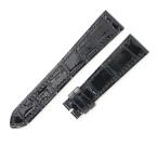 パテックフィリップ 純正 未使用 替え クロコ バンド ベルト ストラップ シャイニー 艶有り 20ｍｍ ブラック 黒 メンズ 腕時計