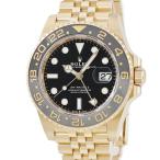 【3年保証】 ロレックス GMTマスターII 126718GRNR ランダム番 K18YG無垢 ブラック ベンツ針 5連 ジュビリー 自動巻き メンズ 腕時計