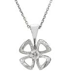 ブルガリ ネックレス フィオレヴァー  K18WG シルバー Au750 750WG フラワーモチーフ 358157