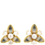 ピアス コンビピアス フラワーモチーフ K18YG ゴールド