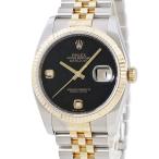 【3年保証】 ロレックス デイトジャスト 36 116233 2BR V番 K18YG×SS コンビ 純正ダイヤ オニキス ブラック 自動巻き メンズ 腕時計