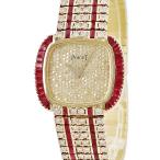 【3年保証】 ピアジェ ミニ ウォーホル 75121 OH済 K18YG無垢 ダイヤ ルビー イエローゴールド ヴィンテージ クオーツ メンズ 腕時計