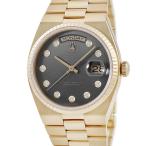 【3年保証】 ロレックス オイスタークォーツ デイデイト 19018 メーカーOH済 97番台 K18YG無垢 純正ダイヤ クオーツ メンズ 腕時計