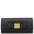 プラダ 長財布 リボン フラップ ウォレット ブラック 黒 SAFFIANO FIOCCO 1MH132