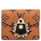 ルイヴィトン 三つ折り財布 ポルトフォイユ ゾエ モノグラムアンプラント M69511 茶 コンパクトウォレット LVクラフティ