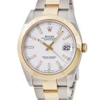 【3年保証】 ロレックス デイトジャスト 41 126303 ランダム番 K18YGxSS コンビ ホワイト オイスターブレス 自動巻き メンズ 腕時計