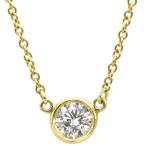 ショッピングティファニー ティファニー ネックレス バイザヤード シングルダイヤモンド ペンダント K18YG ゴールド 750YG T&Co. 1石 エルサペレッティ