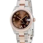 【3年保証】 ロレックス デイトジャスト 31 278241 ランダム番 K18RG×SS 純正ダイヤ チョコ 自動巻き メンズ レディース 腕時計