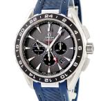 【3年保証】 オメガ シーマスター アクアテラ CO-AXIAL GMT クロノグラフ 231.13.44.52.06.001 グレー 縦縞 自動巻き メンズ 腕時計