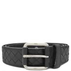 ショッピングボッテガヴェネタ ボッテガヴェネタ ベルト イントレチャート レザー ブラック 100cm/40IN 黒