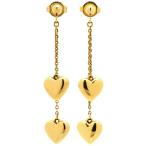 ショッピングティファニー ティファニー ピアス ダブル ハート ドロップ スウィング チェーン K18YG ゴールド T&Co. Au750 18K 18金 ハートモチーフ ドロップピアス