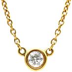 ショッピングティファニー ティファニー ネックレス バイザヤード シングルダイヤモンド ペンダント K18YG ゴールド 750YG T&Co. 1石 エルサペレッティ