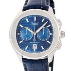 【3年保証】 ピアジェ POLO ポロ デイト G0A43002 OH済 ブルー バー スーパールミノバ 水平ギヨシェ クロノグラフ 自動巻き メンズ 腕時計