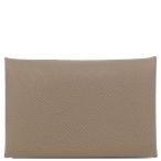 エルメス カードケース カルヴィ ヴォーエプソン グレー 新品 未使用 グレージュ