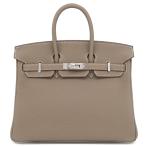 エルメス ハンドバッグ バーキン25 トゴ グレー グレージュ
